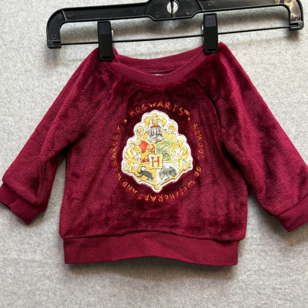 Harry Potter Hogwarts Toddlers  Sweater Shirt 9 Months Maroon Wizarding World